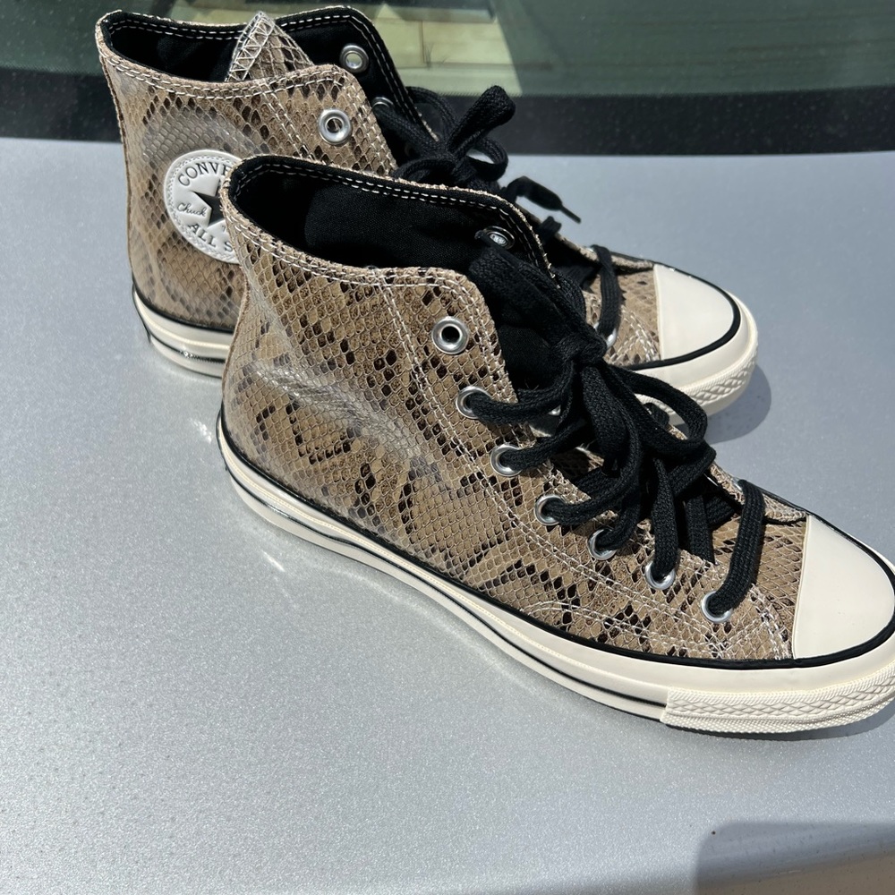 Snake skin converse shoes